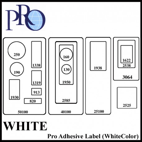Pro Adhesive Label (White Only)