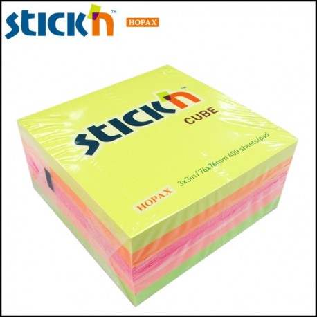 Hopax Cubes Notes 76mmx76mm (Neon Color) HP-21012