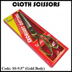 SS-9.5" Cloth Scissors (Gold Body)