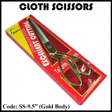 SS-9.5" Cloth Scissors (Gold Body)