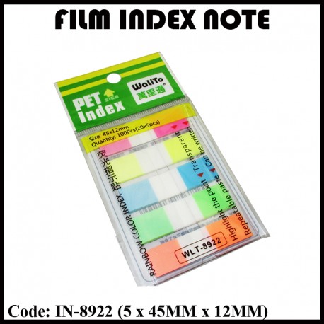 IN-8922 Film Index Note (5 Strips)