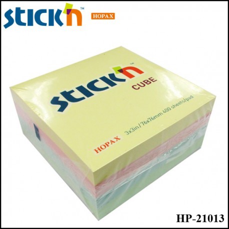Hopax Cubes Notes 76mmx76mm (Pastel Color) HP-21013