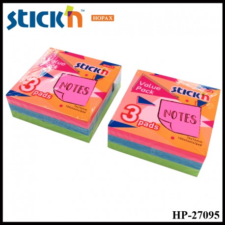 Hopax Value Pack Notes 76mmx76mm (Neon Color) HP-27095