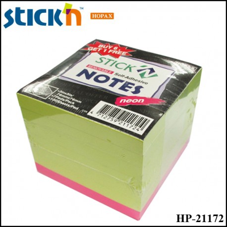 Hopax Cubes Notes 76mmx76mm (Neon Color) HP-21172
