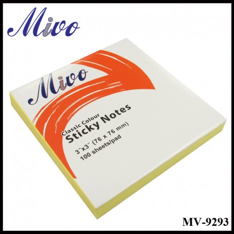 Mivo Stick On Notes (Pastel Yelilw) MV-9293