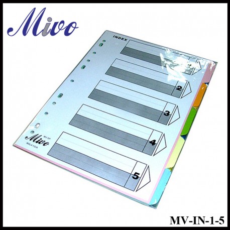 Mivo Index Divider (MV-IN-1-5) - PAPER TYPE