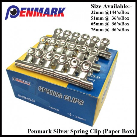 Penmark Silver Spring Clip (Paper Box)