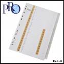 PRO PVC Index Divider (IN-1-31)
